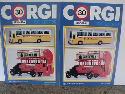 CORGI COLLECTOR NEWSLETTERS, JAN 1986-2 ISSUES,12 PAGES EACH,EXCELLENT CONDITION