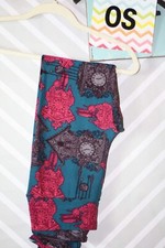 NEW Lularoe Leggings OS Multicolor Pattern CUCKOO CLOCKS