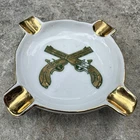 ORIGINAL WWII WW2 US MP Military Police Occupation Made Bavarian Ceramic Ashtray
