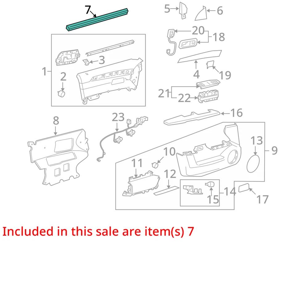 TIRA DE SELLADO PARA CADILLAC SRX 2004-2009 FRT S/D WDO 25795707 - NUEVO OEM Foto 2 de 3