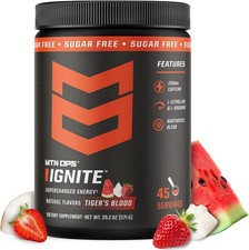 MTN OPS Ignite Sugar Free Energy Drink Powder with200mg Caffeine,Nootropic Blend