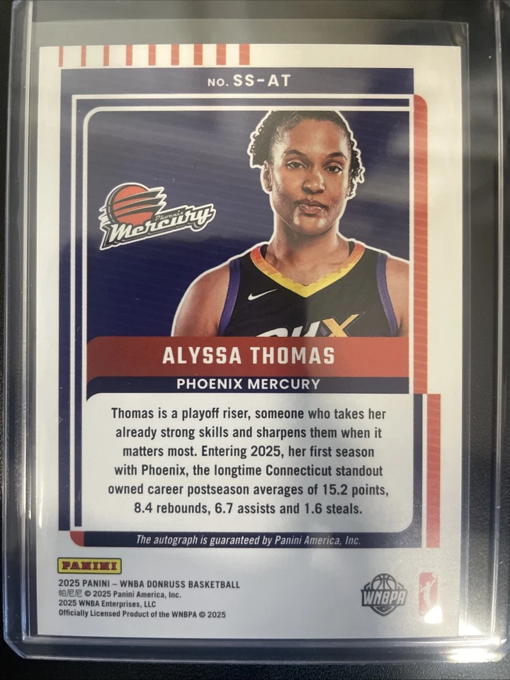 2025 Panini Donruss WNBA Alyssa Thomas Signature Series Holo Frame /49 Mercury - Image 2 of 2