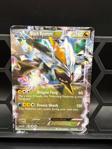 Black Kyurem EX 101/149 Holo Ultra Rare Boundaries Crossed Pokemon Damaged