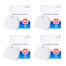 Denture Pads Zinc Free 120 Count Strong Hold Food Seal Adhesive Cushions