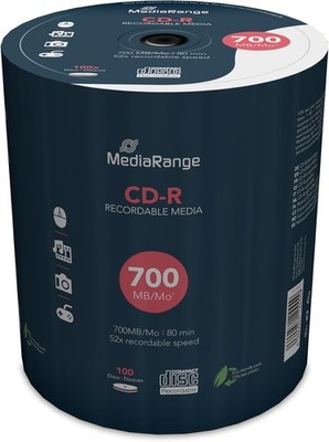 MEDIARANGE 100 x CD-R - 700 MB (80 Min) 52x