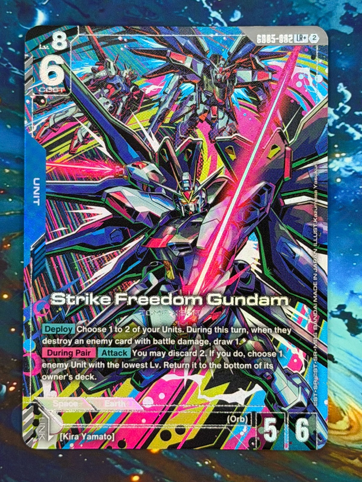 GUNDAM TCG- STRIKE FREEDOM GUNDAM-GD05-002-LR+-HOLO