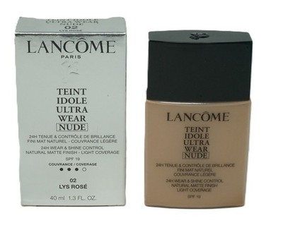 Lancome Teint Idole Ultra Wear Nude SPF19 Foundation 02 Lys Rose 40ml