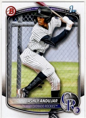 2025 Topps 1st Bowman Baseball Ashly Andujar No. BP-20 Colorado Rockies