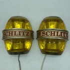 Lot 2 1966 Schlitz Vintage Barrel Keg Wall Sconce Light Milwaukee Beer Sign