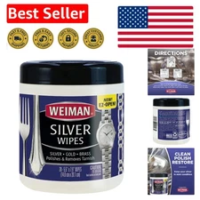 Ammonia-Free Tarnish Remover Wipes - 20 Count Cleaner for Silver & Gold Jewelry