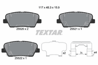 Bremsbelagsatz Scheibenbremse Hinterachse FüR Hyundai KIA Genesis Equus /