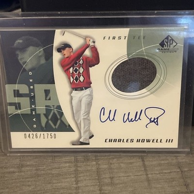 2002 SP Game Used Edition First Tee /1750 Charles Howell III #62 Rookie Auto RC
