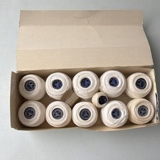 Vtg DMC C b lia White Crochet Thread No. 20 30 100 Cotton 50g Balls Art. 167