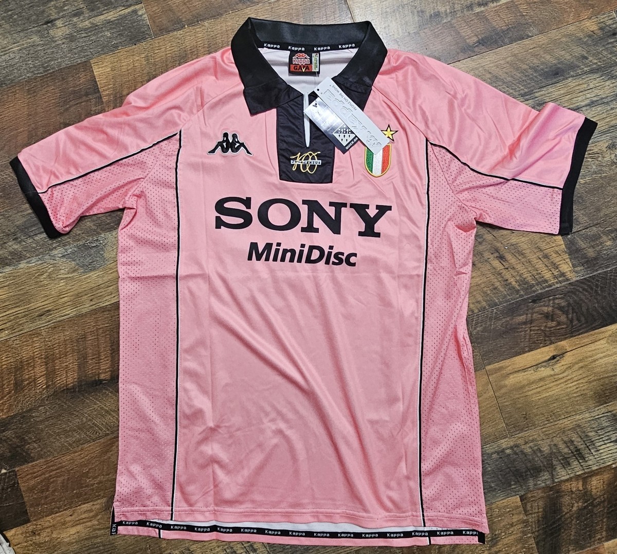 Juventus 1997/98 Del Piero #10 Kappa Pink Soccer Futbol Jersey
