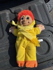 Vintage Troll Ducky Doll Plush In Costume 12" by Russ Berrie 2380 Halloween