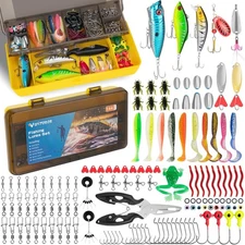 Kit Cebo Pesca 144/148 Piezas Caja con Accesorios Anzuelos Pescar