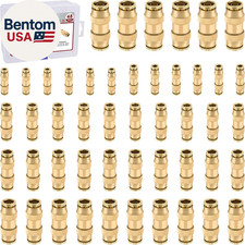 48pcs Quick Connect Brass Dot Air Line Fittings Straight Union 14 38 516 5