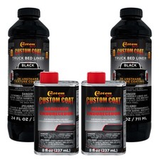 Custom Coat Black 2 Quart 12 Gallon Urethane Spray-on Truck Bed Liner Kit Custom Coat Black 2 Quart 12 Gallon Urethane Spray-on Truck Bed Liner Kit
