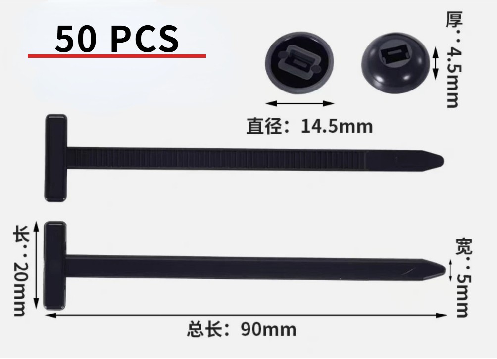 50pcs Nylon Universal Cable Tie Buckle Heavy Duty Self-Locking Free Shipping