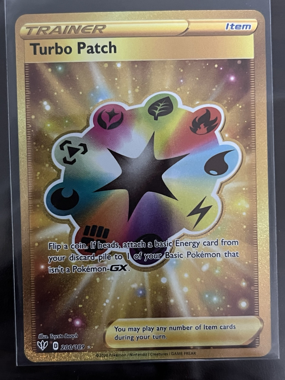 Pokemon Darkness Ablaze Secret Rare Turbo Patch #200 Pokemon Darkness Ablaze Secret Rare Turbo Patch #200