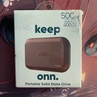 onn. 500GB USB-C Portable External SSD, Black for Windows/Mac/Chromebooks