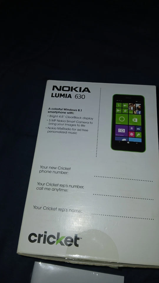 NOKIA LUMIA 630 WINDOWS ТЕЛЕФОН СМАРТФОН ЗЕЛЕНЫЙ КРИКЕТ ВИД - Изображение 3 из 4
