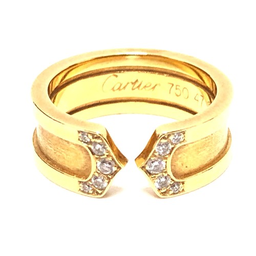 CARTIER K18 Yellow Gold 2C Diamond Ring K18 Yellow Gold Gold - Picture 2 of 10