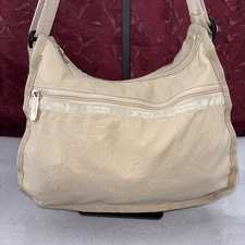 Vintage LeSportsac Crossbody Bag Womens Beige Messenger Travel Shoulder Purse