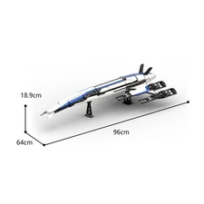 SR-2 Spaceship Model from Shooting Game 3927 Pcs Sci-Fi Building Set MOC