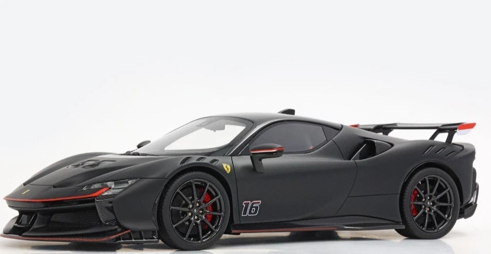 Bbr Ferrari Sf90xx Nero Opaco Leclerc - Immagine 3 di 3