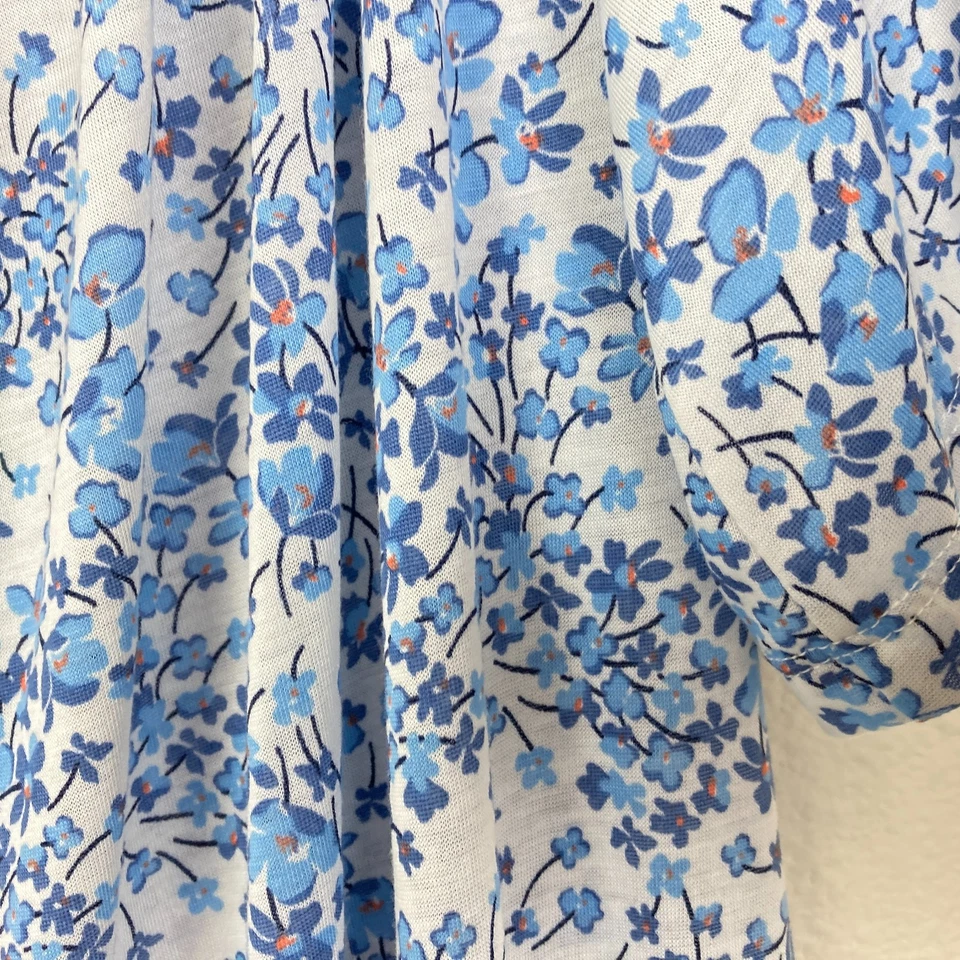 H&M Conscious Nuevo con Etiquetas Vestido de Noche Prendas para Dormir Para Mujer Talla S Azul Blanco Borde con Volantes Foto 4 de 4