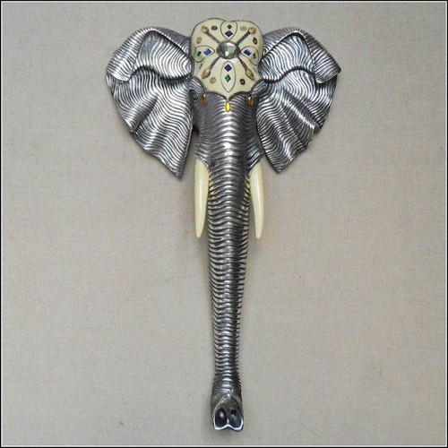 #38 New European Silve Resin Height 61cm Elephant Wall Decoration Crafts Gift #38 New European Silve Resin Height 61cm Elephant Wall Decoration Crafts Gift