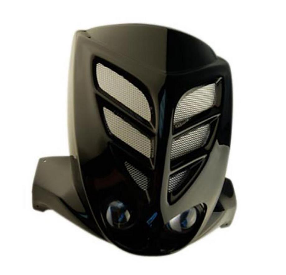 Tablier avant BCD noir avec grille pour affronter la ville en scooter Slider