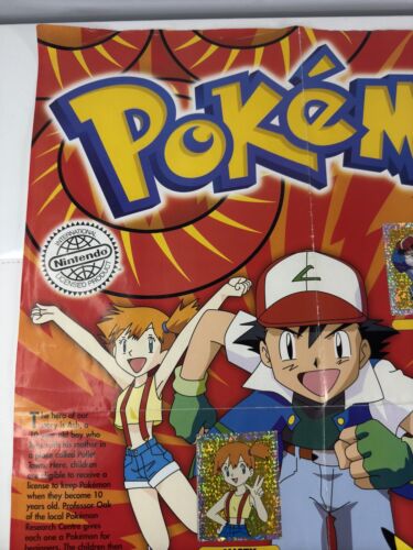 Official 1999 Merlin Pokemon Sticker Album Wall Chart Poster 100% Complete - Picture 2 of 7