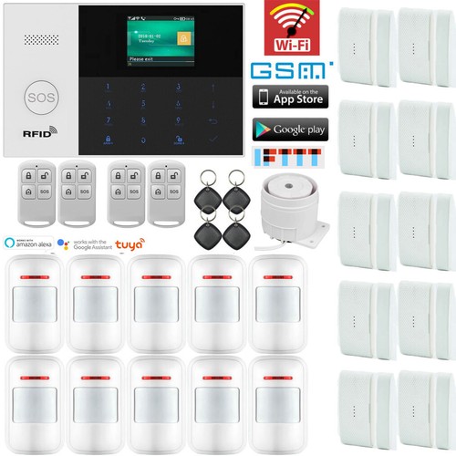 T07 APP WiFi GSM sistema di allarme antifurto sicurezza domestica wireless + Amazon Alexa + Google - Foto 20 di 21