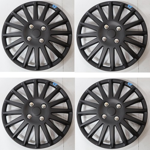 4PCS Hub Caps Black 16” inch Snap On Wheel Cover For SUV R16 Tire