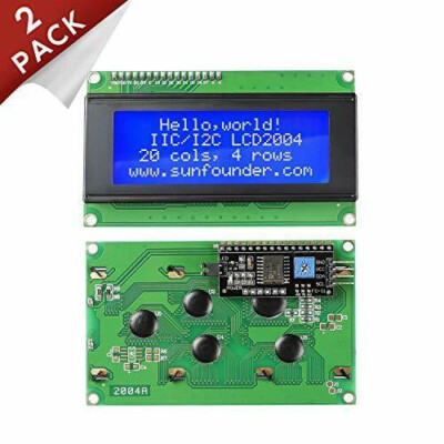 SunFounder 2004 20x4 LCD Module IIC I2C Interface Adapter Blue Backlight