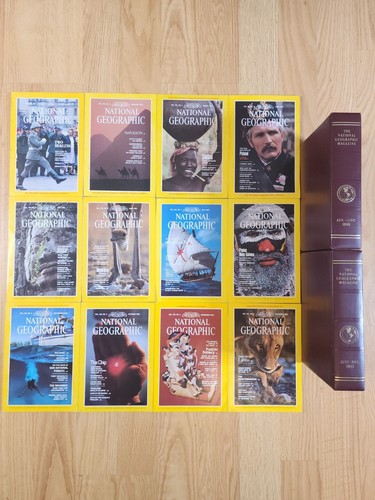 National Geographic Magazine 1982 Vintage Ads - Complete Year w Cases - No Maps - Bild 1 von 5