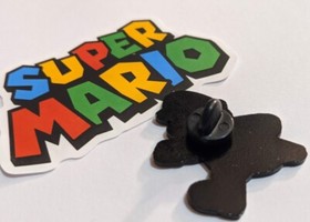 Metal Enamel Super Mario Pin luigi mushroom nintendo nes classic lapel baseball