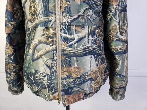 Cabelas Seclusion 3D Camo Full Zip Thinsulate Bomber Coat Jacket Mens M L - Picture 10 of 10