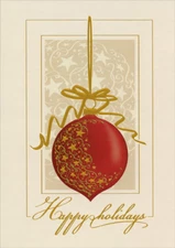 Red Ornament with Gold Foil LPG Greetings Christmas Card