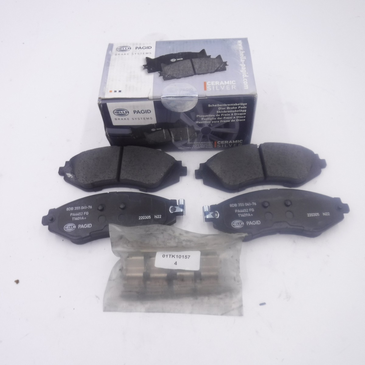 HELLA PAGID Front Brake Pads Silver Ceramic For 2004-2018 Chevy