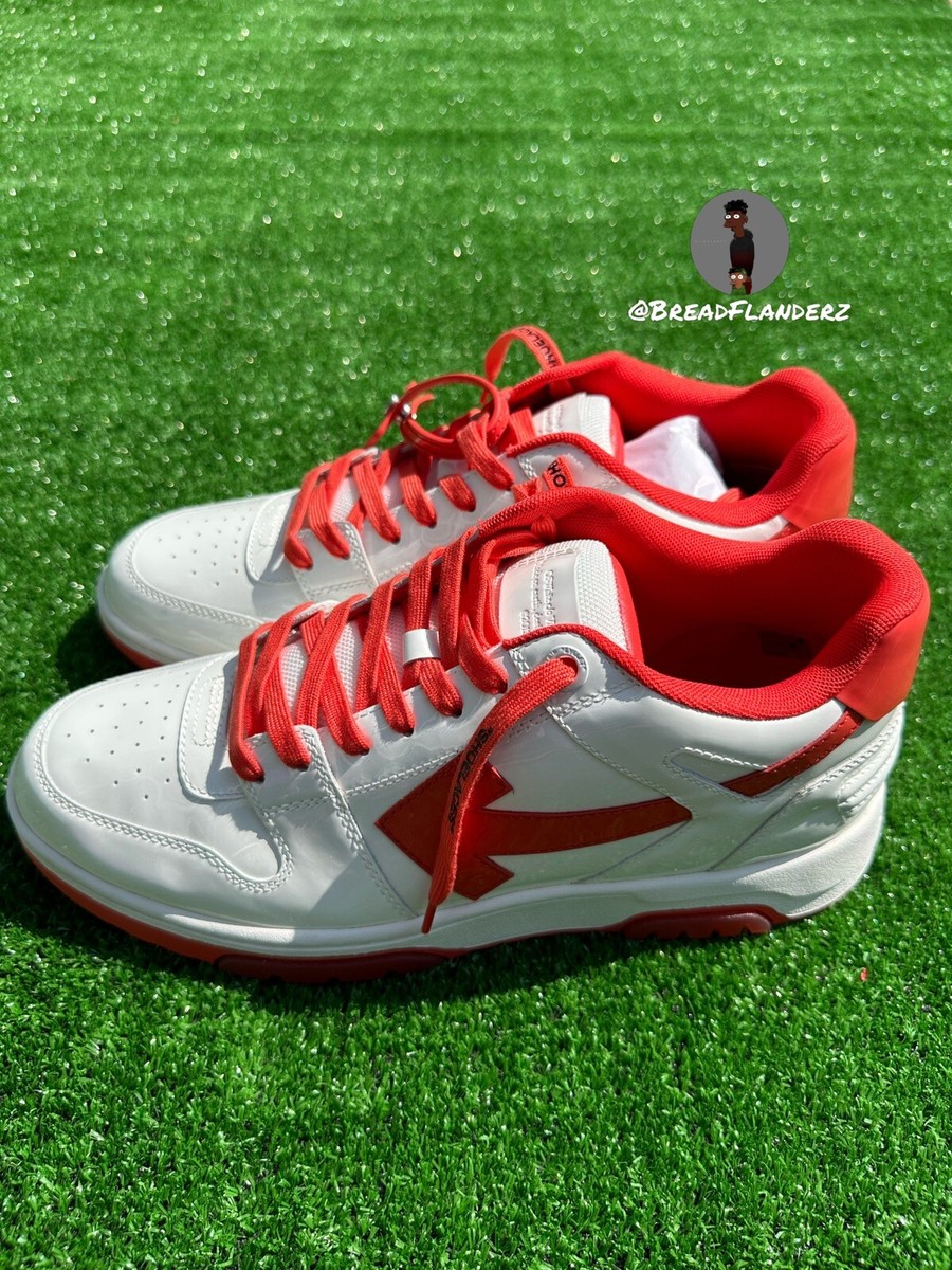 【送料&関税込】Off-White Oerj024 Style 243400 Cherry - Unis Size 11 - 44EU - Off-White Out Of Office White/Red Cherry