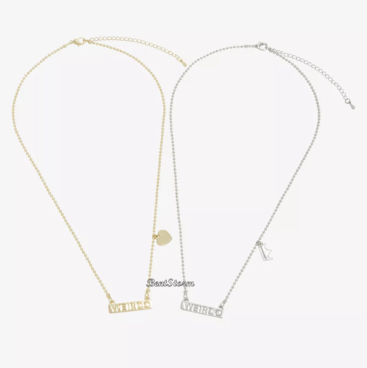 Riverdale Weirdo Jughead Bestie Best Friend Necklace Set Heart