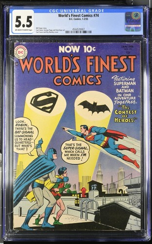 World's Finest Comics #74 (Jan-Feb, 1955 D.C. Comics) CGC 5.5 FN- | 4564539007
