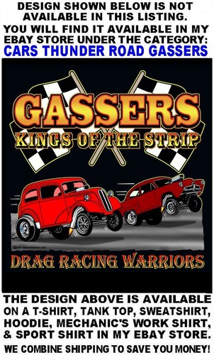 Camicia da lavoro Old School Outlaw Gasser Drag Racing Warrior Car Kings Of The Strip 1 - Foto 6 di 24
