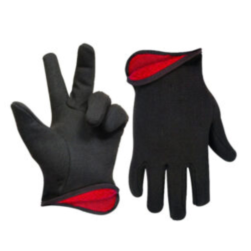 1 DOZEN Red Line Brown Jersey Gloves 8903-R - Picture 4 of 8
