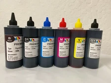6 bottles T552 552 Dye Ink Refill Bottles for Ecotank ET-8500 ET-8550 6x250ml