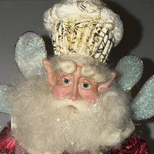 Mark Roberts English Muffin Fairy Cupcake Peppermint Cherry 9.5" Tall Free Ship
