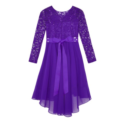 Mädchen Spitze Partykleid Prinzessin Kleider Kinder Langarm Abendkleid Tüllkleid - Bild 72 von 80